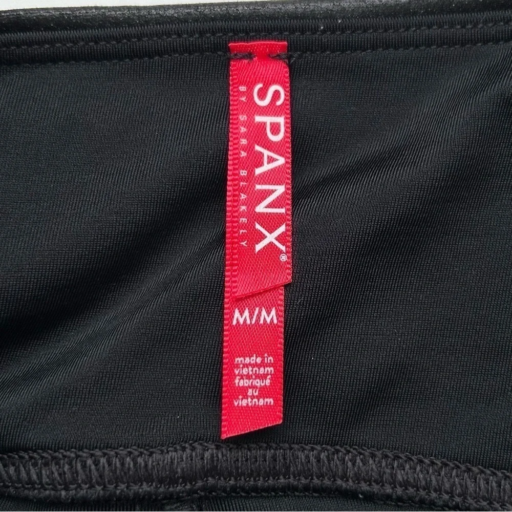 Spanx Faux Leather Leggings High Rise Full Length Size Medium